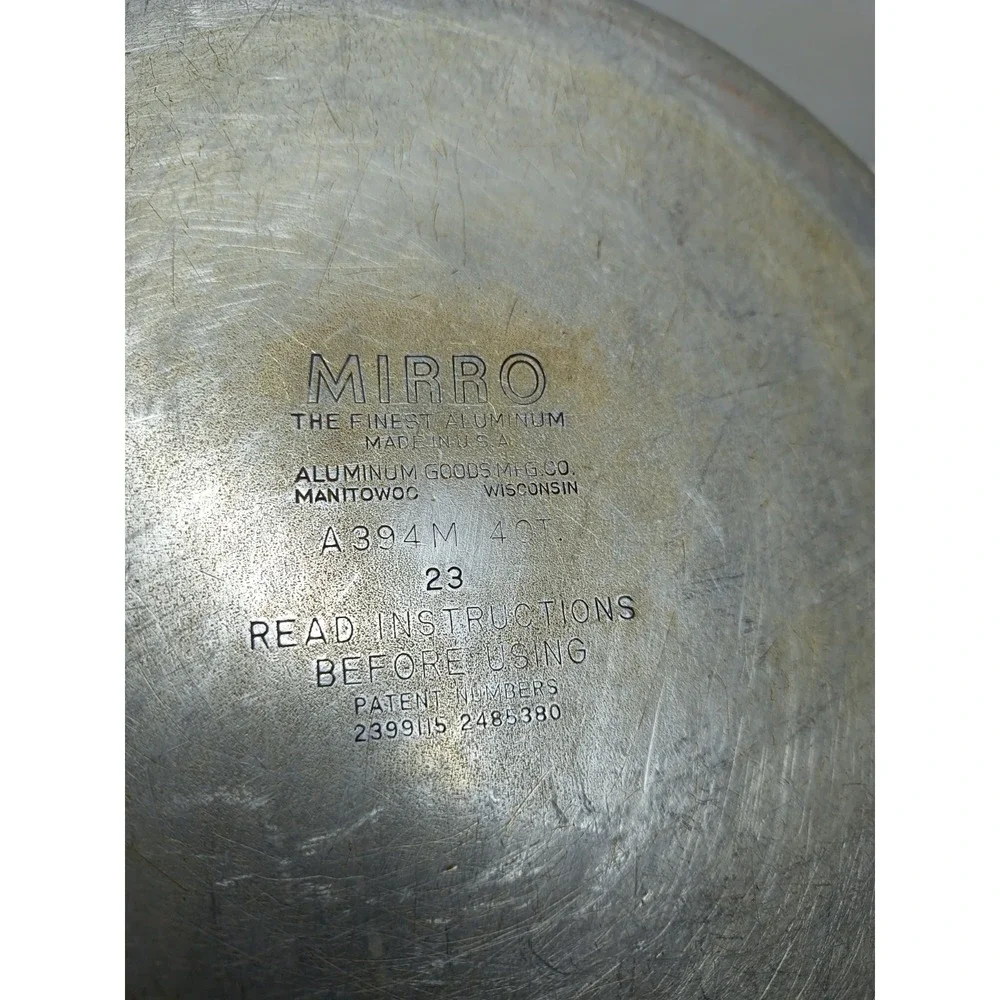 Vintage Mirro-Matic 4Qt Aluminum‎ Stovetop Pressure Cooker USA W Weights, Insert